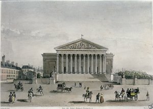 A Câmara dos Deputados, Paris, 1832 (cor gravura)